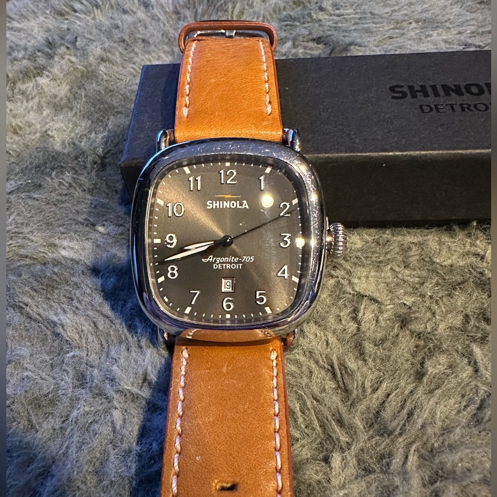 Shinola Guardian Watch - 41.5mm (Plus spare 24mm stainless steel bracelet)